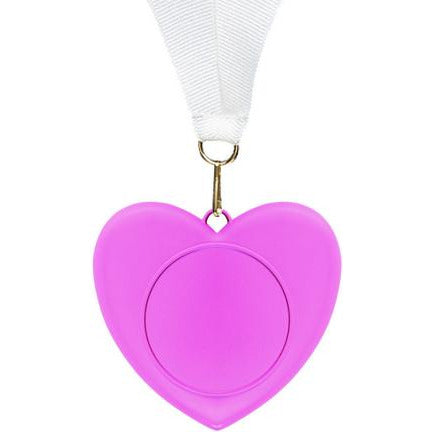 Pink 3D Cast Heart Medal